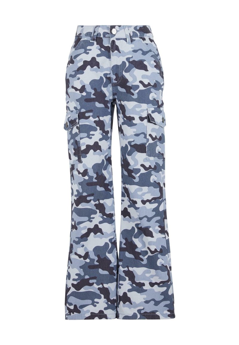 DEF Flared Jeans - blue camo/blauw - Zalando.be