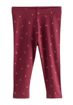 Next BASIC STANDARD - Legíny - kalhoty  - burgundy red ditsy floral