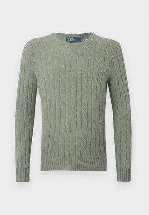 CABLE LONG SLEEVE - Πουλόβερ - fern green heather