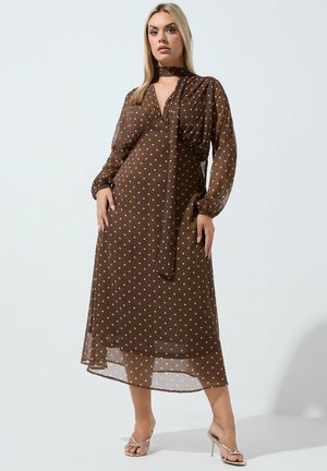 Yours Clothing, PLUS SIZE MIDI DRESSES - Robe de jour - chocolate