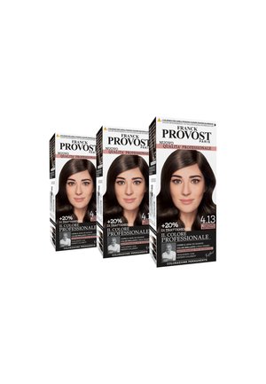 FRANCK PROVOST TINTA CAPELLI COLORE PROFESSIONALE A DOMICILIO VALORIZZA RIFLESSI E BRILLANTEZZA PENNELLO DI PRECISIONE INCLUSO - 3 PACK - Tinte capelli - castano naturale