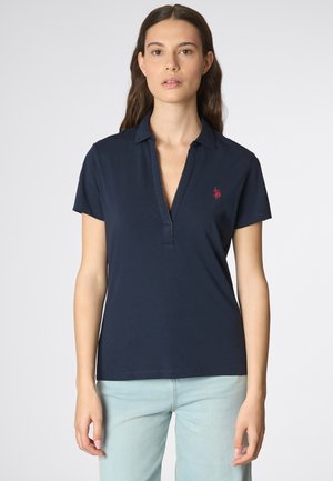 A MANICHE CORTE CON IN STRETCH - Polo - blu