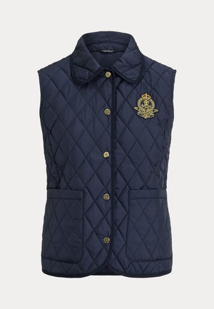 Lauren Ralph Lauren CREST-PATCH DIAMOND-QUILTED VEST - Liemenė - dark navy