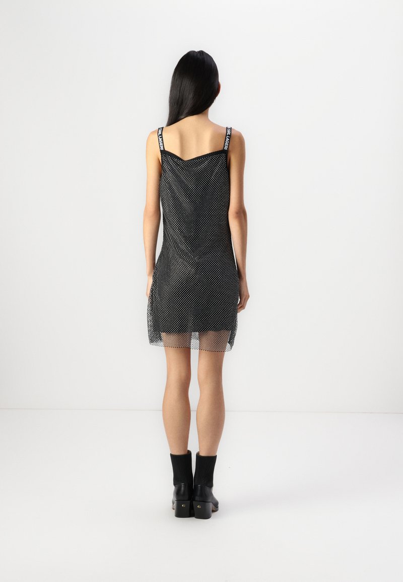 Karl Lagerfeld Jeans CHAINMAIL DRESS - Cocktail dress / Party dress - black  - Zalando.co.uk