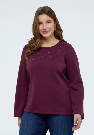 CON CASTONI - Sweatshirt - bordeaux