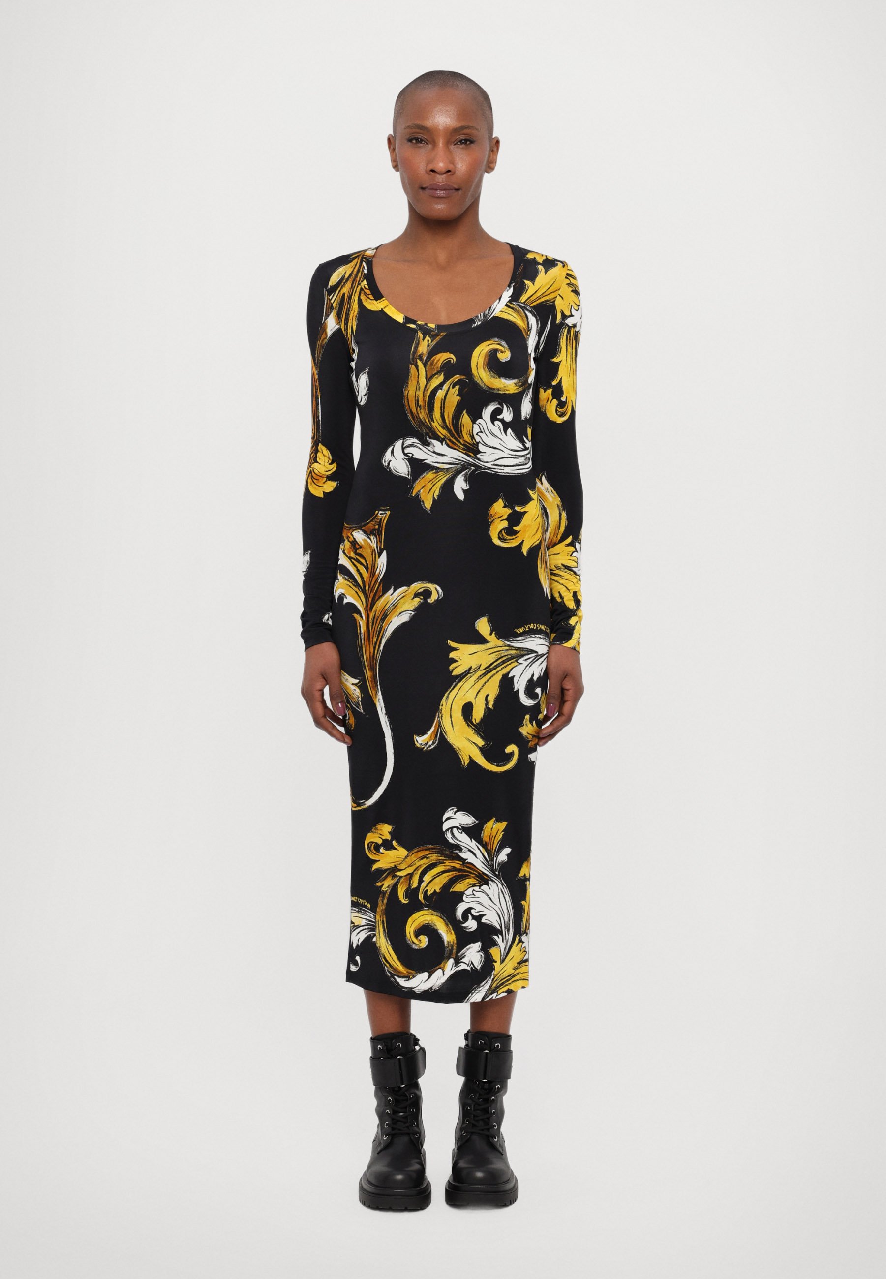 Versace Jeans Couture Jersey dress - black/gold/black - Zalando.ie