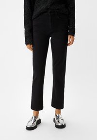 comma casual identity TAILLE HAUTE À - Jeans a sigaretta - schwarz