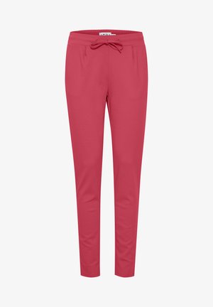 Roze joggerbroeken van zachte stof, met een tailleband met trekkoord, zijzakken en een slanke, taps toelopende pasvorm.