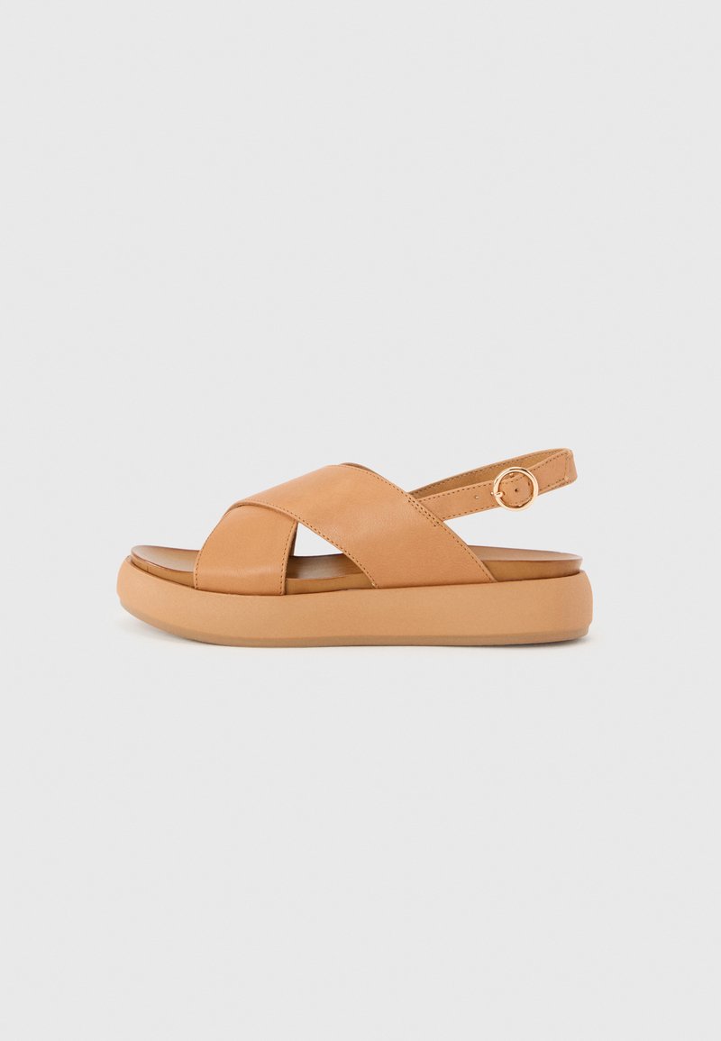Inuovo Sandalen met plateauzool camel Inuovo Sandalen met plateauzool camel