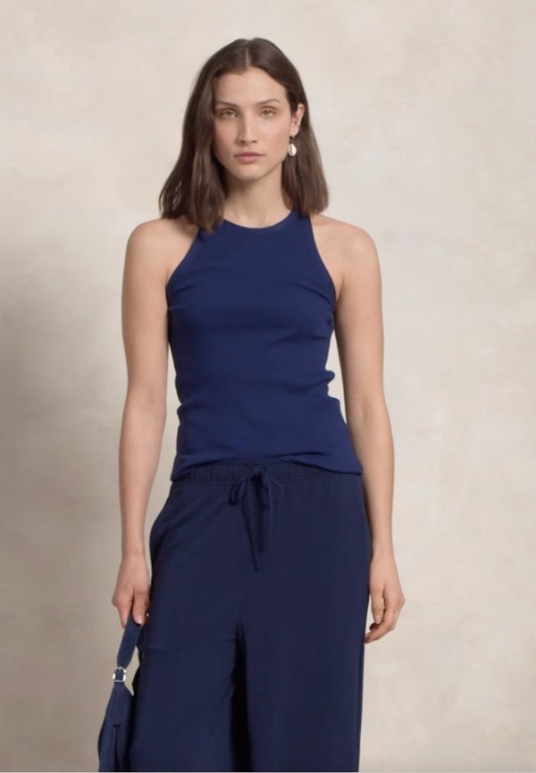 STRETCH JERSEY WIDE LEG PANT - Trousers - ink4