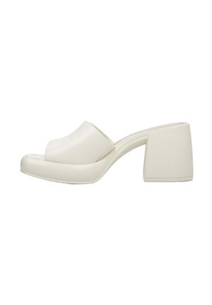 Muiltjes met hak - light beige