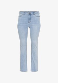 Unselected, light blue washed denim
