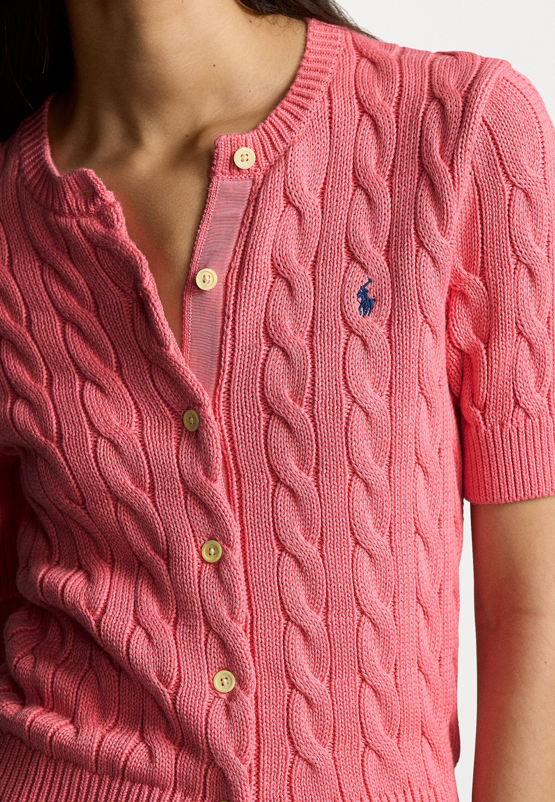 トップス Lacey ribbon cardigan Pink 61VTdZ10M1L._AC_SX385_.jpg