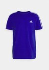 ESSENTIALS SINGLE 3-STRIPES - Majica kratkih rukava s printom - semi lucid blue/white