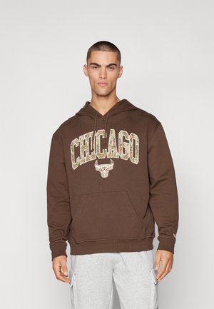 NBA CHICAGO BULLS HOODIE - Club wear - dark brown