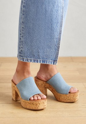Ciabattine con tacco - denim