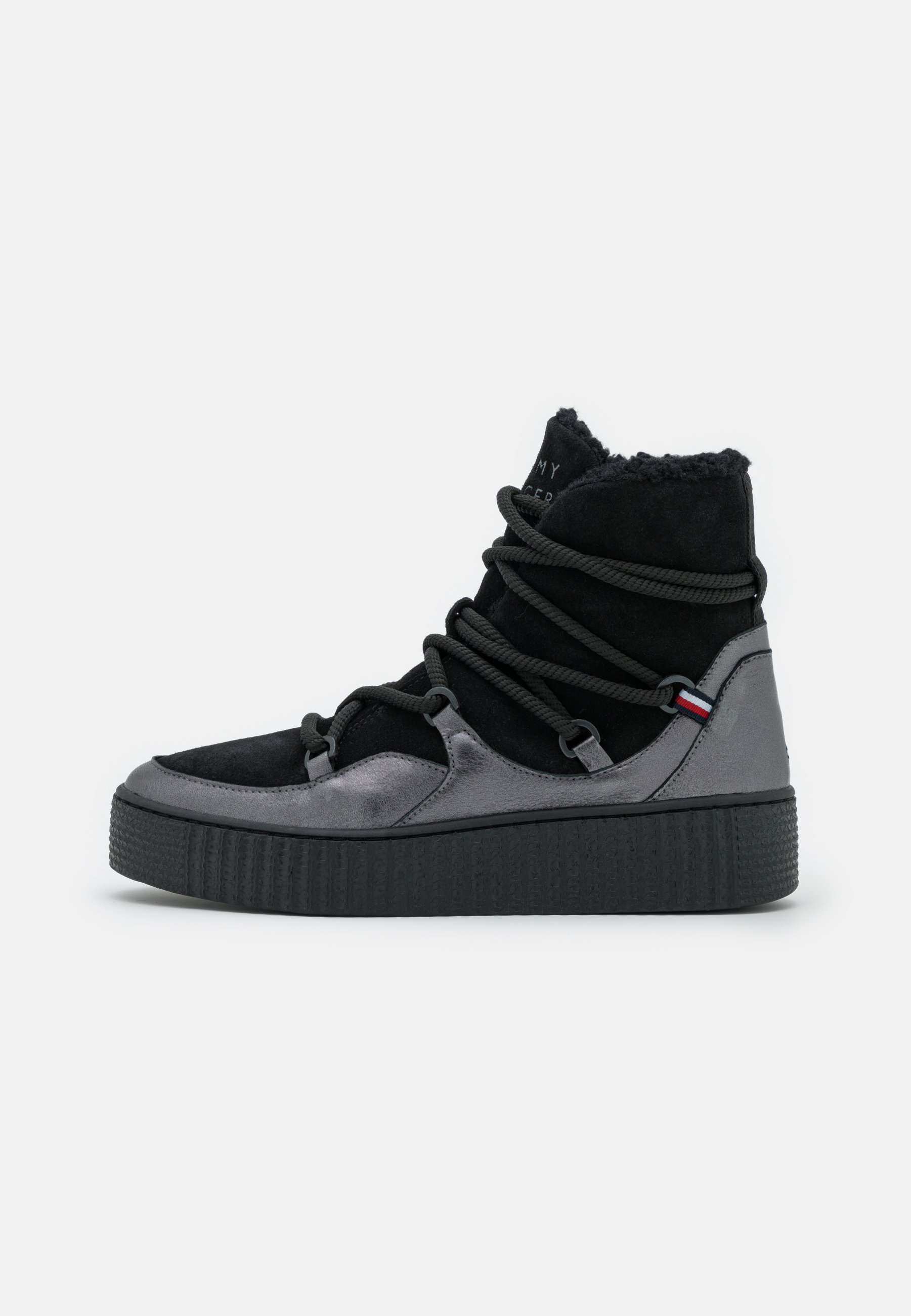 tommy warm lined lace up bootie