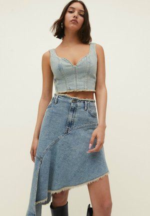 CORSET - Blus - dirty denim