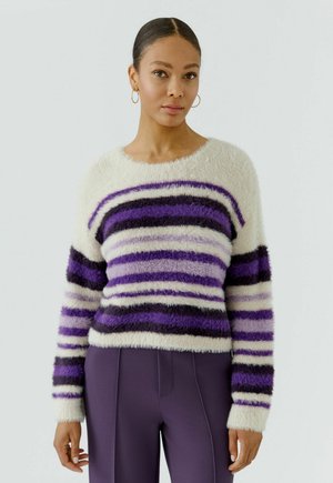 Oui, FLAUSCHIGER - Strickpullover - white violett