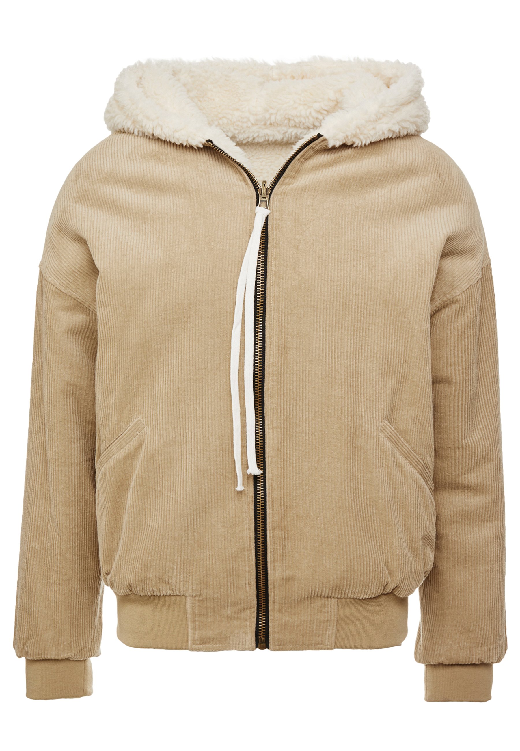 sixth june faux shearling jacket in tan