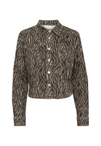 LEONDRA - Giacca di jeans - feather gray   black animal
