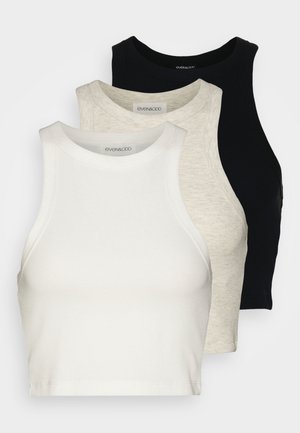 3 PACK - Débardeur - black/white/grey