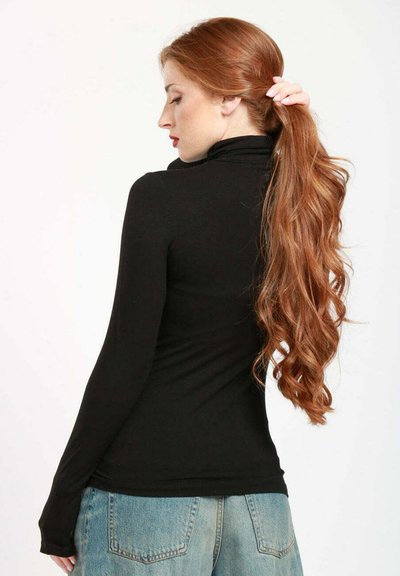 Dondup COLLO ALTO - Maglietta a manica lunga - black