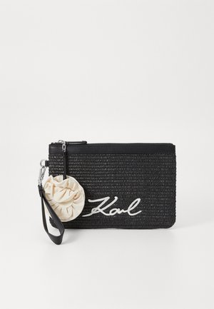 SIGNATURE FLOWER POUCH - Clutch - black