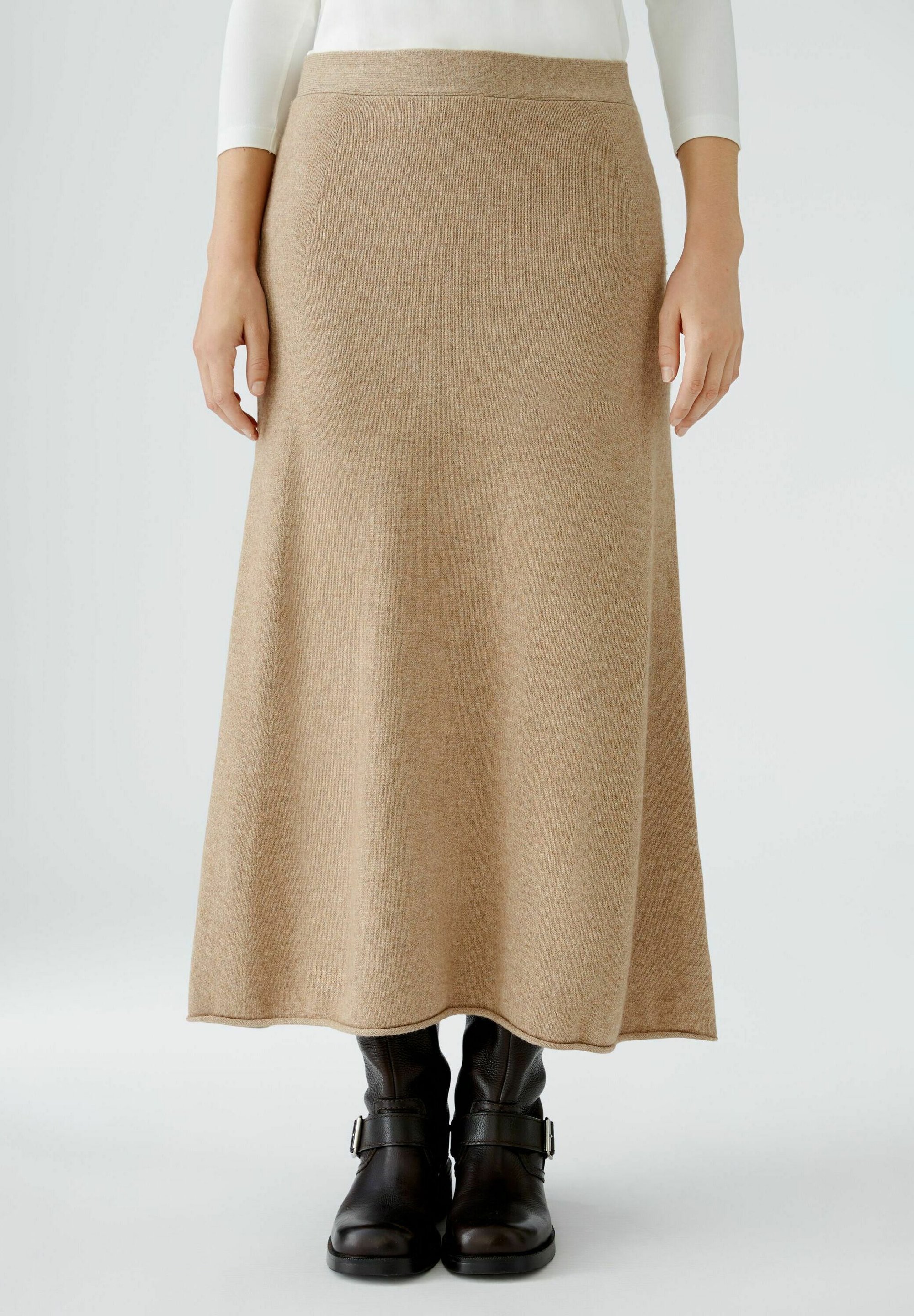 Maxi Jupe Longue Balmain En Tricot Tressé Camel - Taille 36 US 4 - Neuf Avec étiquettes - France