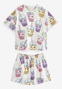 Next 2 PACK SHORT PYJAMA SET - Nattplagg set - lilac purple cream avocado bubble tea character