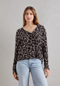 Esprit - V-NECK - Blus - black Miniatyrbild 1