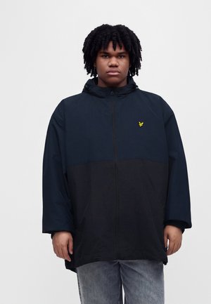 Lyle & Scott, COLOUR BLOCK ZIP THROUGH HOODED - Яке за открито - dark navy/jet black