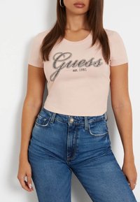 Guess - T-shirt z nadrukiem