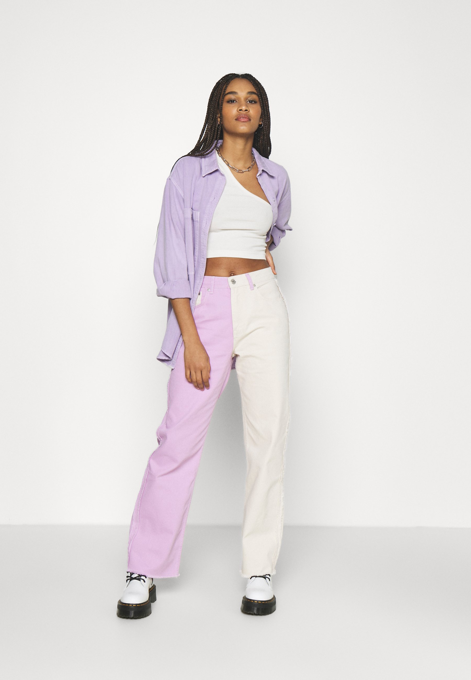 The Ragged Priest Vaqueros rectos - lilac \u0026 beige/lila - Zalando.es