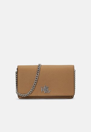 PEBBLED CROSSBODY TURN-LOCK TECH CASE - Olkalaukku - camel