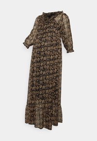 ONLY MATERNITY OLMISLA  ANKLE DRESS  - Μάξι φόρεμα - black/beige