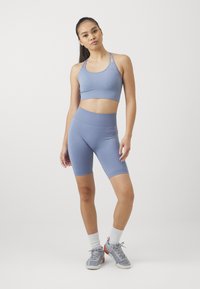 ICANIWILL DEFINE SEAMLESS BRA - Vidutiniškai krūtinę prilaikanti sportinė liemenėlė - metal blue