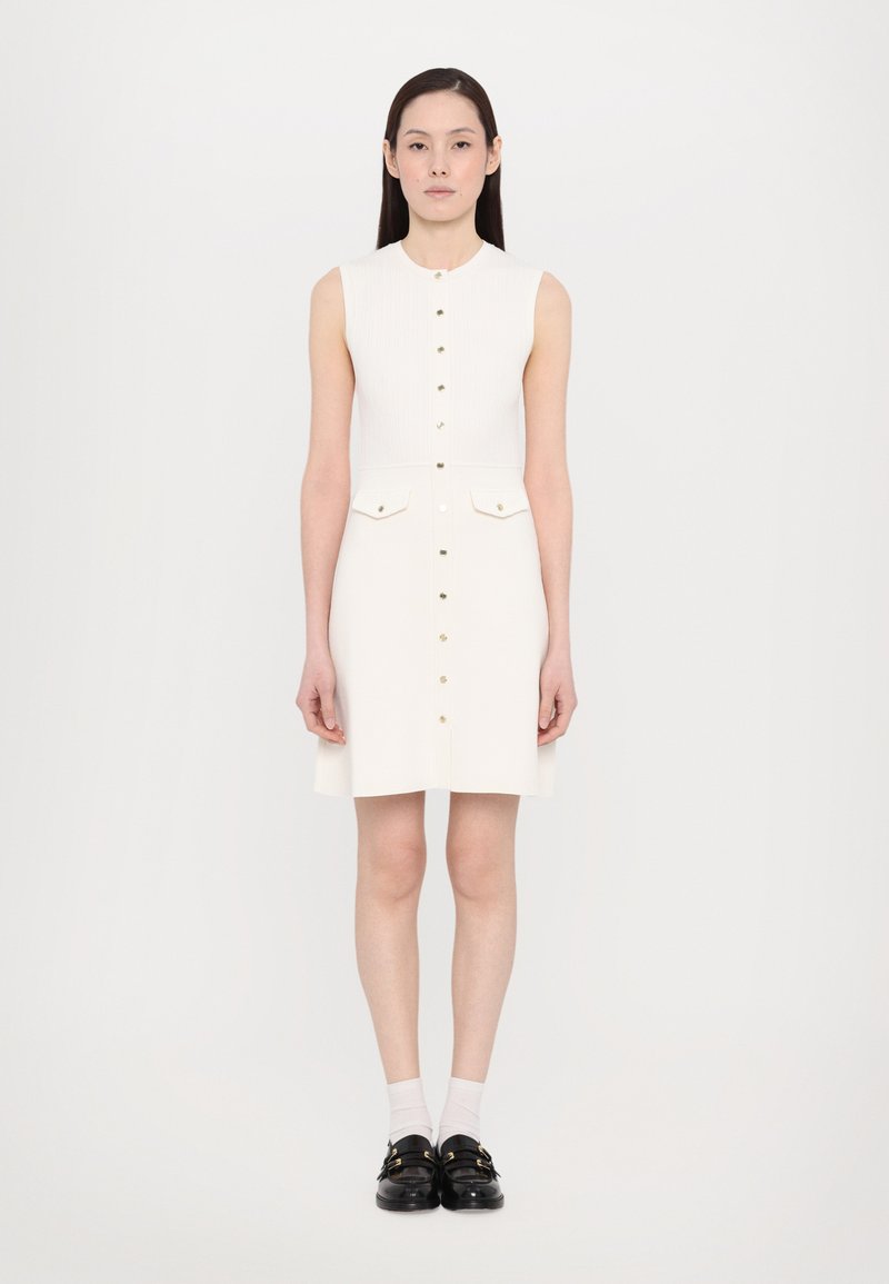 sandro - ROBE DAY COTES POCHES COTES - Day dress - ecru, Enlarge