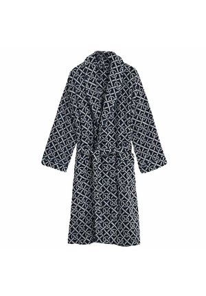 UNISEX  PATTERN ROBE FROTTEEVELOURS - Bademantel - blau