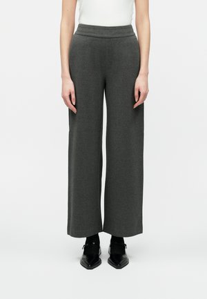 ONLGIA DELUXE LIFE WIDE PULL UP - Παντελόνι - medium grey melange