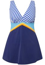 Ulla Popken Badjurk Met Schuine Zoom - Effen Dames Badpak Met Softcups En Geïntegreerd Badpak Badpakken Dames