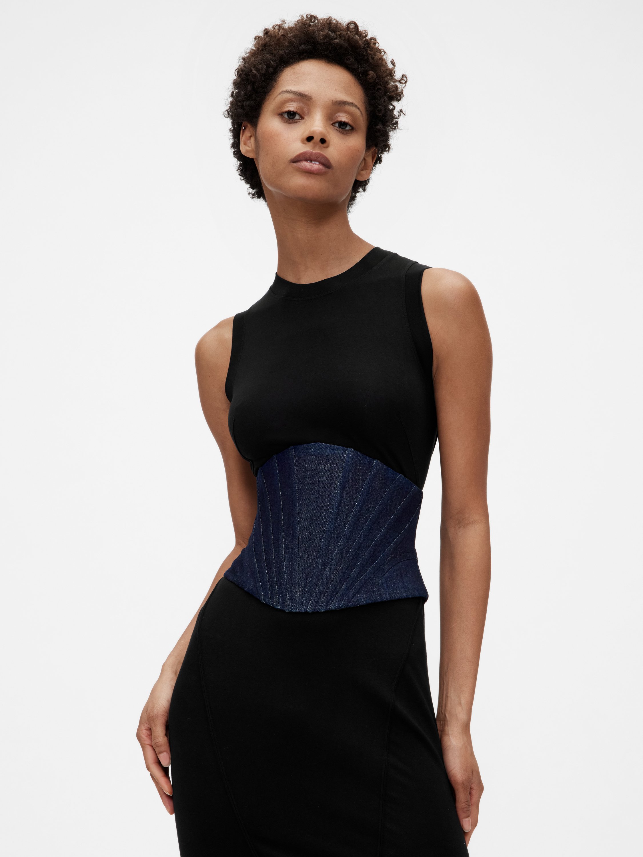 GAP GAP STUDIO STRAPLESS CORSET THOMAS Toppi Dark Wash musta GAP GAP STUDIO STRAPLESS CORSET THOMAS Toppi Dark Wash musta
