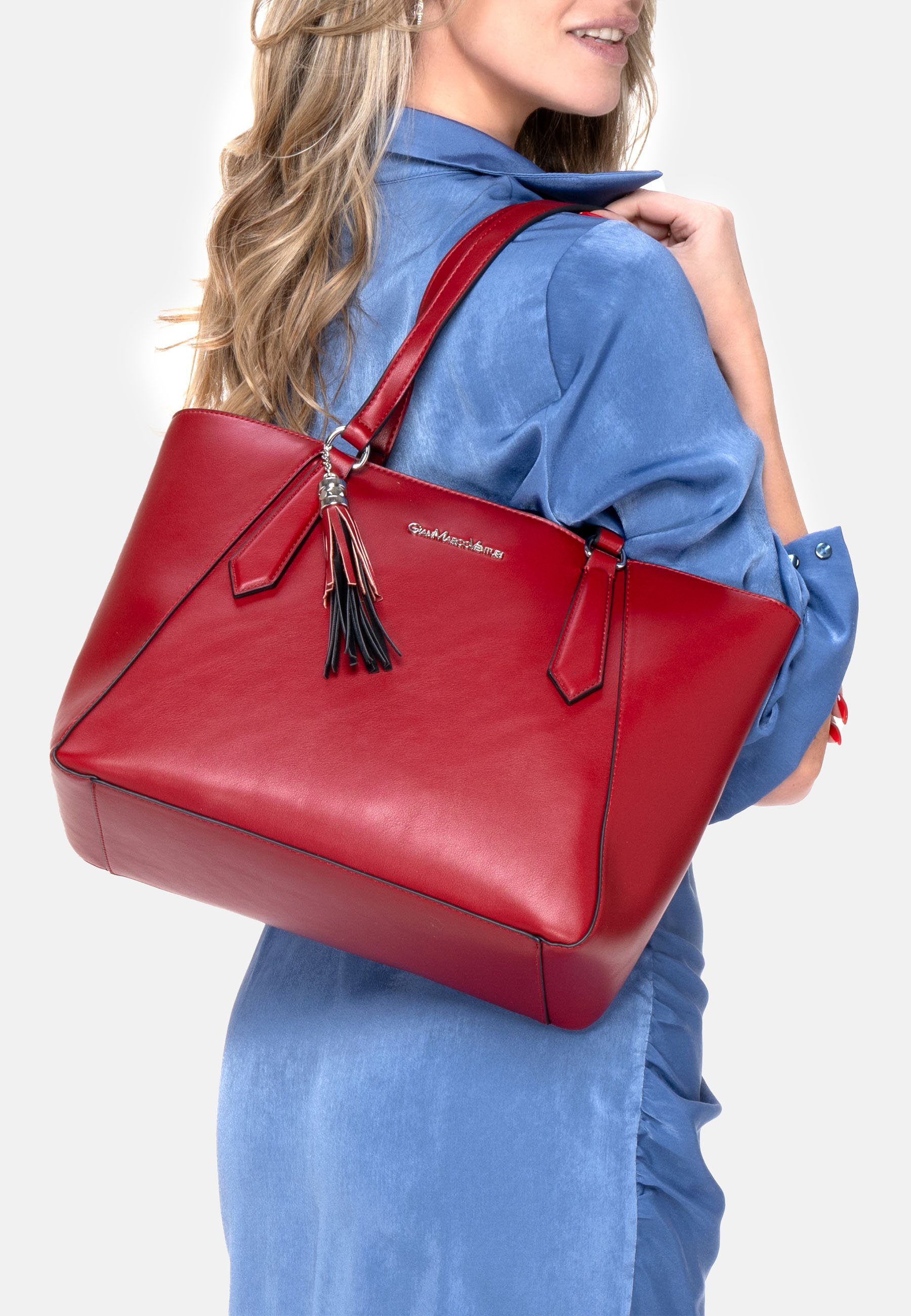 Gian Marco Venturi Handbag - ruby/dark red - Zalando