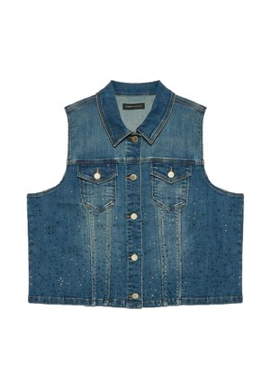 Fiorella Rubino, GILET CON STRASS - Bodywarmer - blu
