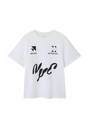 Print T-shirt - bright white