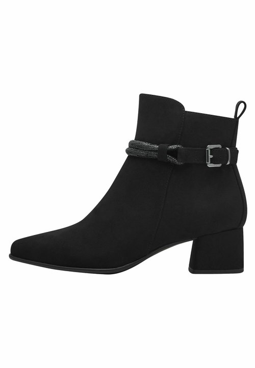 Bottines Femme Jana à Talon Bloc - Cuir Vegan, Largeur Confort, Semelle Amovible, Déperlant