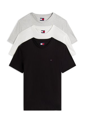 Tommy Jeans, SLIM TEE  - Základné tričko - black /grey/ecru