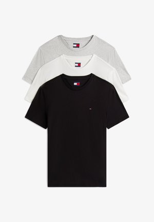 Tommy Jeans, SLIM TEE - Základné tričko - black /grey/ecru