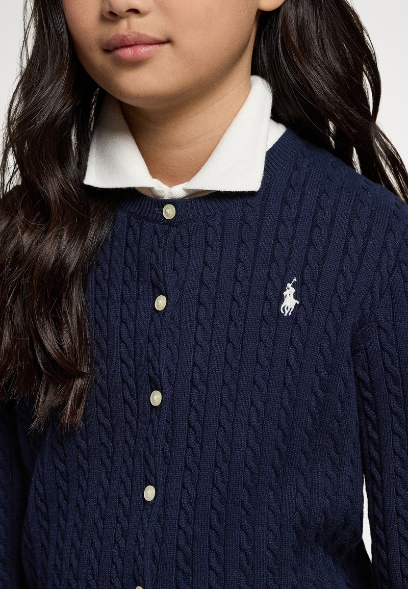 Cardigan fille en coton col V bleu BHS taille 7 ans bouton