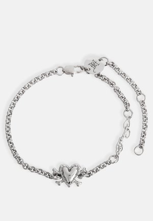 HEART AND CROSSBONES UNISEX - Bracelet - silver-colored